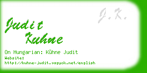 judit kuhne business card