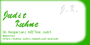 judit kuhne business card